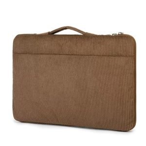 Housse ordinateur portable en velours marron