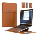 Housse Ordinateur avec Support PC Marron Housse Ordinateur avec Support PC Marron style vintage avec position inclinée pour améliorer le confort de frappe.