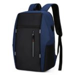 Sac A Dos PC Homme Bleu noir modèle 2 Sac PC Homme Bleu modèle 2 avec panneau avant noir et forme rectangulaire élégante.