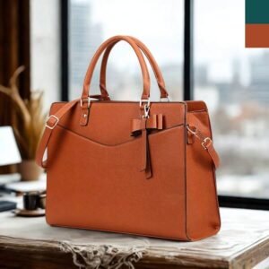 Sac Ordinateur 15,6 pouces Femme Tendance en 2 couleurs : vert et marron