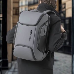Sac à Dos Ordinateur Homme Tendance en gris pour un PC 15 pouces