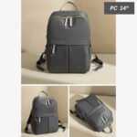 Sac Ă Dos gris Femme vue angles Sac Ă Dos gris Femme vue angles