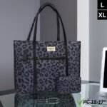Tote Bag Ordinateur Femme Léopard : pour PC grand format: 15, 16, 17 pouces en 2 tailles