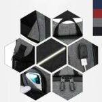 détails Sac A Dos Ordinateur Portable Homme Détails du sac PC portable homme bleu, tissu Oxford hydrofuge et matières anti-usure.