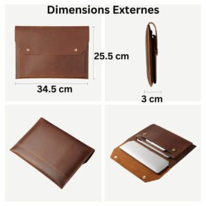 dimensions Etui MacBook Air 13 Cuir