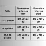 dimensions Sacoche Marbre 13-16 pouces