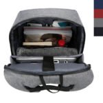 Grand compartiment intérieur du sac PC 15,6 pouces avec multiples rangements pour accessoires et documents.