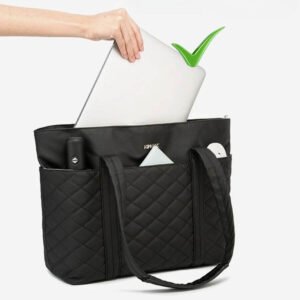 tote bag 15 pouces matelassé : sac cabas ordinateur