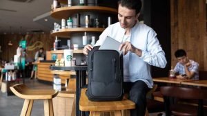 sac à dos homme travail noir