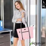Sac Tote Bag Ordinateur Femme en couleur rose