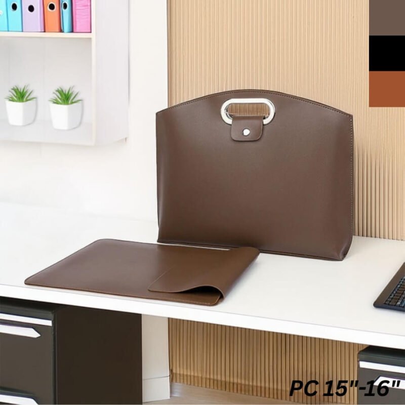 Sacoche Porte Document pour Femme : Pour Papiers a4 et ordinateur 15-16 pouces dans le compartiment principale