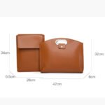 dimensions Sacoche Porte Document pour Femme : 42 × 32 × 6 cm, housse intérieure : 34 × 26 × 0,5 cm