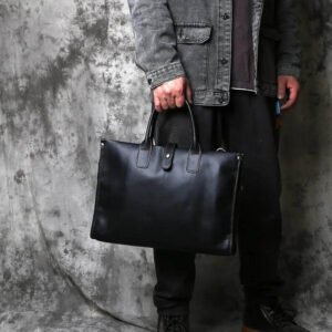 Sacoche Travail Homme Cuir Noir