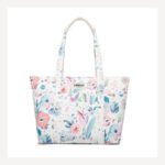 Tote Bag Plusieurs Poches motif fleurs