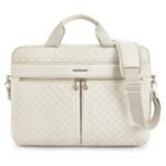 sac femme ordinateur 17 pouces matelassé blanc