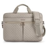 sac femme ordinateur 17 pouces matelassé gris