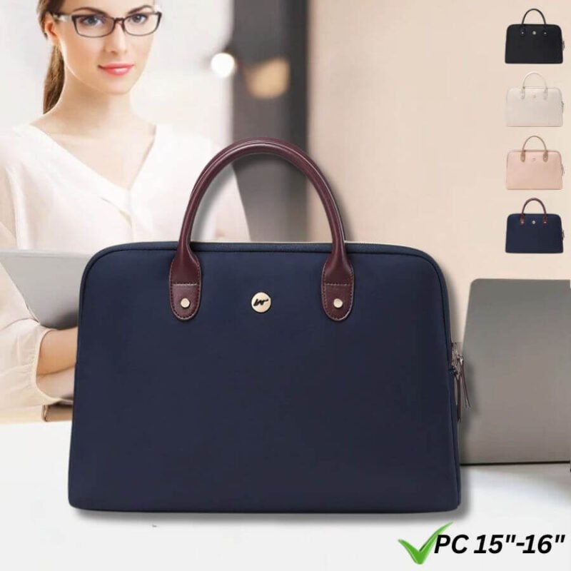 Sacoche Femme Travail 15 pouces : en 4 couleurs, pour ordinateur portable 15, 15.6, 16 pouces