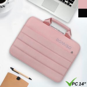 Sacoche pour Ordinateur 14 pouces en 2 couleurs rose et noir