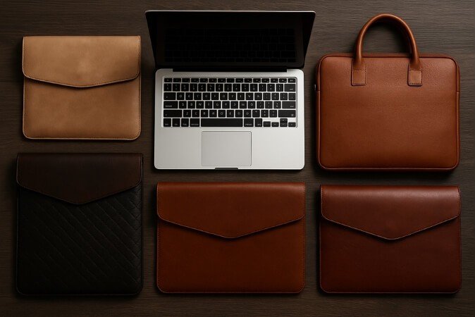 nos meilleures pochettes et housses ordinateur en cuir