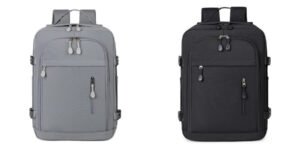 Sac à Dos Cabine 40x30x20 Homme disponible en noir et gris élégant.