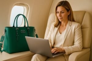 femme qui voyage avec un Sac élégant Femme pour un grand PC 17 Pouces