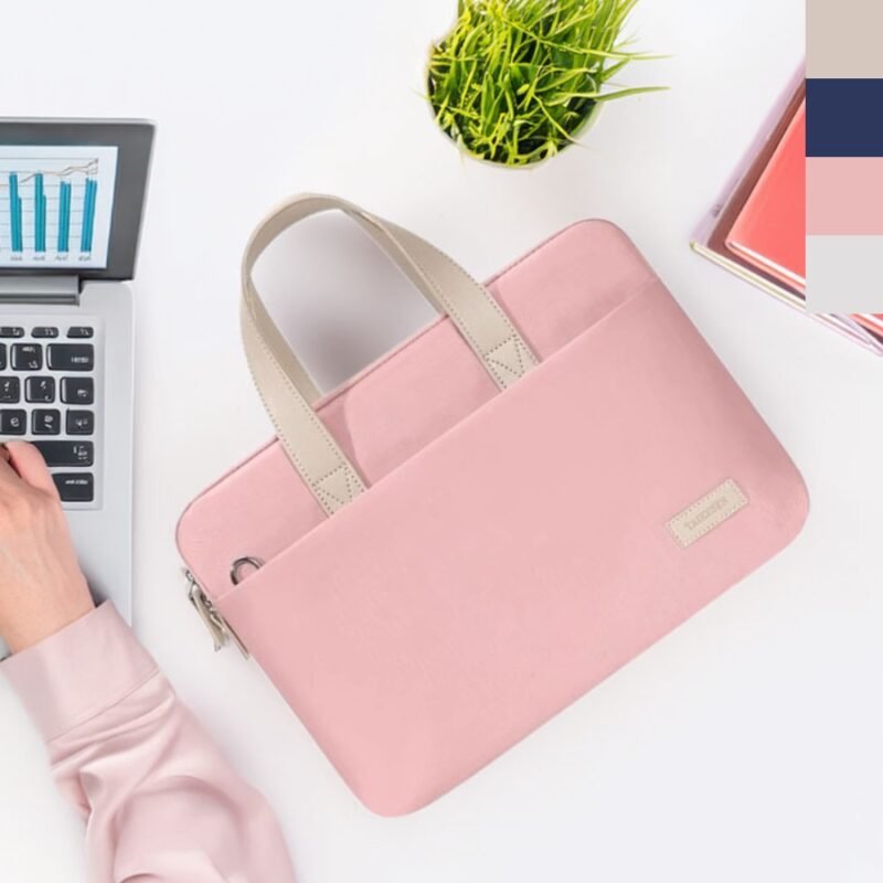 Sacoche Femme Professionnelle 14 pouces Sacoche Femme Professionnelle 14 pouces, en tissu Oxford rose clair, douce et raffinée