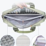 Sacoche antichoc Ordinateur Femme Tendance Compartiment antichoc de la sacoche PC 13 pouces vert pastel avec structure matelassée protectrice.