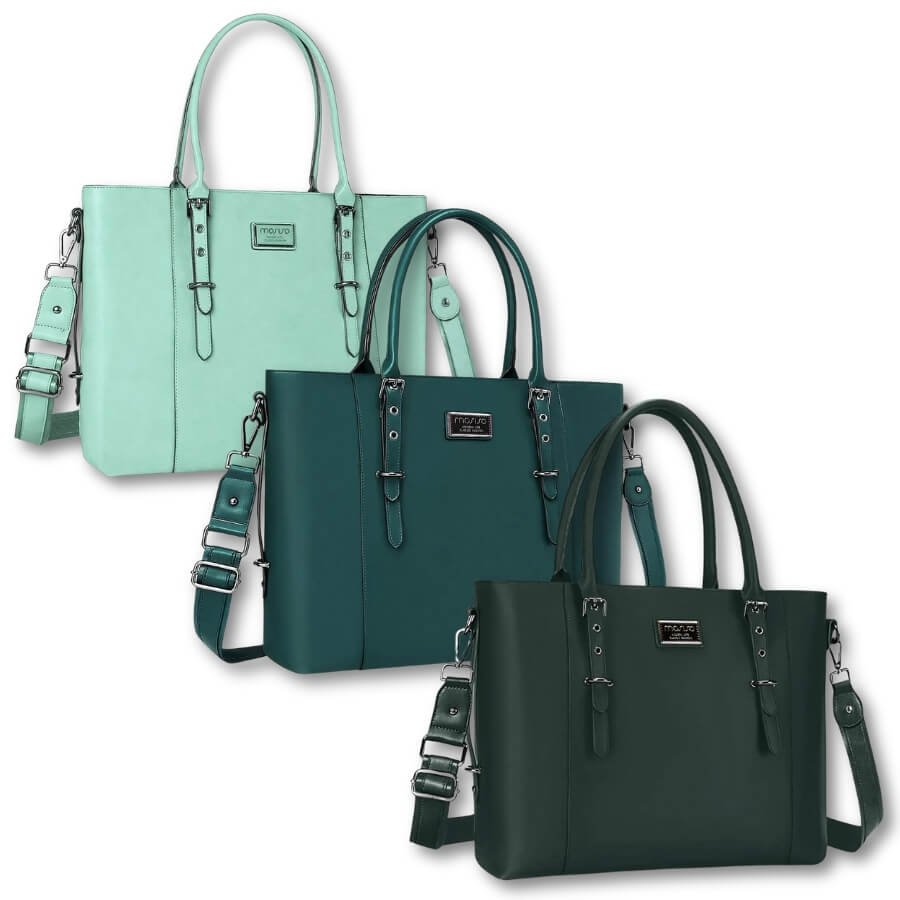 Sacs verts Ordinateur Femme 17 Pouces en palette très harmonieuse: vert menthe, vert émeraude, vert sapin