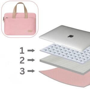 Intérieur à coussins EVA antichoc gris clair, protection renforcée pour ordinateur portable.