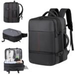 Sac A Dos Voyage Extensible Homme ouverture 180 degrès Ouverture à 180 degrés du Sac A Dos Voyage Extensible Homme pour un accès complet.