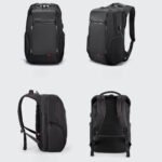 Sac à Dos Ordinateur Homme 17 Pouces vue angles Sac à Dos Ordinateur Homme 17 Pouces vue de profil et de dos, tissu déperlant et solide.