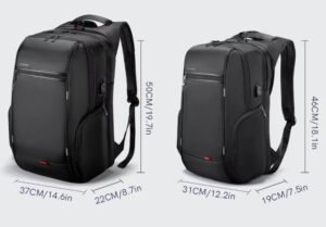 Deux modèles de Sac à Dos Ordinateur Homme 15 et 17 pouces, comparaison des tailles.