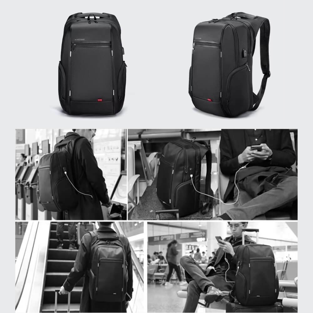 Grand Sac à Dos Homme pour ordinateur et voyage, utilisation professionnelle et urbaine.